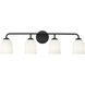 Norah 4 Light 32 inch Matte Black Vanity Light Wall Light